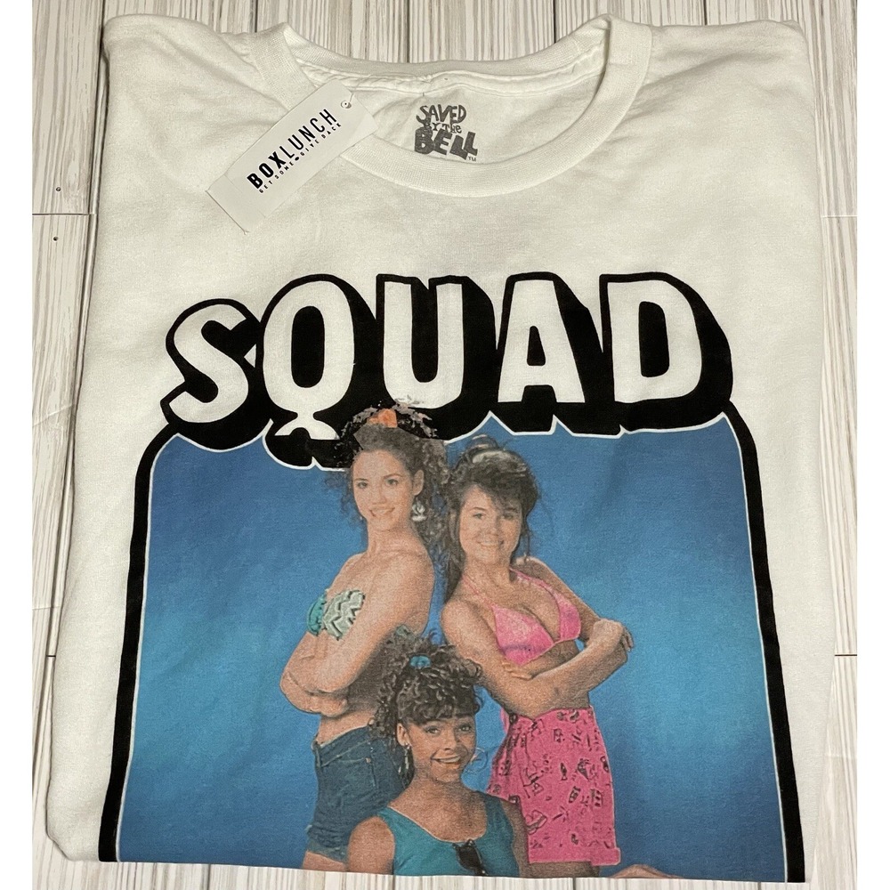 NWT TV Show Saved By The Bell Lunchbox Graphic Tshirt XL. Lisa, Jesse & Kelly‎